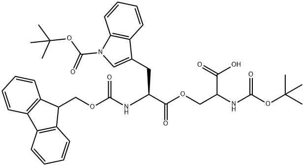 (Tert-Butoxy)Carbonyl Ser((9H-Fluoren-9-yl)MethOxy]Carbonyl Trp(Boc))-OH,944283-24-3,结构式