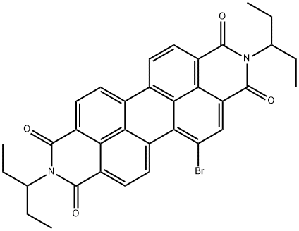 Anthra[2,1,9-def:6,5,10-d'e'f']diisoquinoline-1,3,8,10(2H,9H)-tetrone, 5-bromo-2,9-bis(1-ethylpropyl)- Struktur