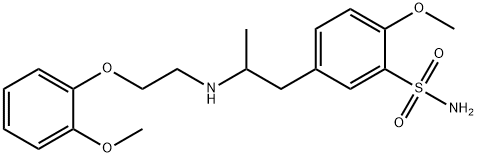 Benzenesulfonamide, 2-methoxy-5-[2-[[2-(2-methoxyphenoxy)ethyl]amino]propyl]- Struktur