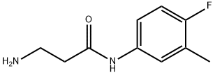 N〜1〜-(4-FLUORO-3-METHYLPHENYL)-BETA-ALANINAMIDE 化学構造式