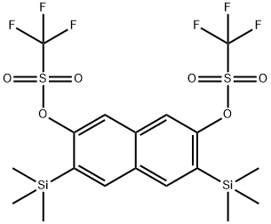 3,6-二(三甲基甲硅基)萘-2,7-三氟甲磺酸酯, 947488-89-3, 结构式