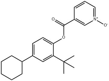 3-(2-tert-ブチル-4-シクロヘキシルフェノキシカルボニル)ピリジン1-オキシド 化学構造式