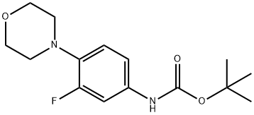 Carbamic acid, N-[3-fluoro-4-(4-morpholinyl)phenyl]-, 1,1-dimethylethyl ester Structure
