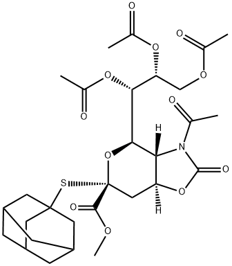 Methyl (1-Adamantanyl 5-acetamido-7,8,9-tri-O-acetyl-5-N,4- O-carbonyl-3,5-dideoxy-2-thio-D-glycero-a-D-galacto-non-2-ulopyranoside) onate