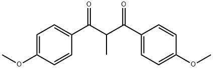 2-methyl-1,3-bis(p-methoxyphenyl)propane-1,3-diketone Struktur