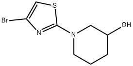 4-Bromo-2-(piperidin-3-ol)thiazole, 959239-54-4, 结构式