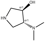 TRANS-4-(ジメチルアミノ)-3-ピロリジノール 化学構造式