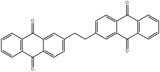 9,10-Anthracenedione, 2,2'-(1,2-ethanediyl)bis- 化学構造式