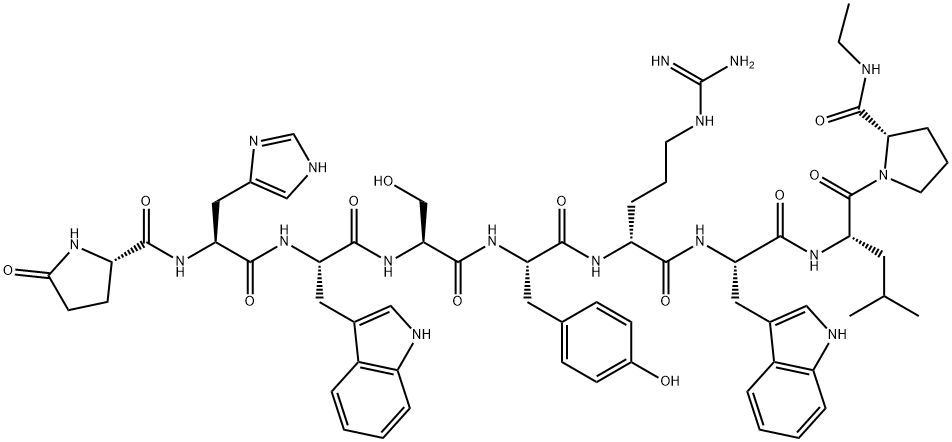 96497-82-4 LHRH, Arg(6)-Trp(7)-Leu(8)-N-Et-ProNH2(9)-