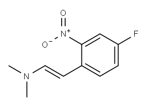 Ethenamine, 2-(4-fluoro-2-nitrophenyl)-N,N-dimethyl-, (1E)- Struktur