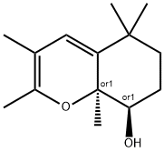 5H-1-Benzopyran-8-ol, 6,7,8,8a-tetrahydro-2,3,5,5,8a-pentamethyl-, (8R,8aS)-rel- 结构式