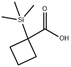 Cyclobutanecarboxylic acid, 1-(trimethylsilyl)- 化学構造式