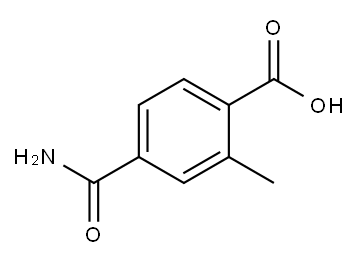 Benzoic acid, 4-(aminocarbonyl)-2-methyl- Struktur