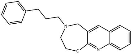 1,4-Oxazepino[7,6-b]quinoline, 2,3,4,5-tetrahydro-4-(3-phenylpropyl)- Struktur