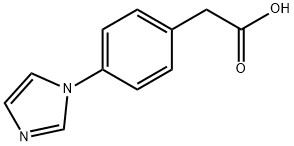 Benzeneacetic acid, 4-(1H-imidazol-1-yl)- 化学構造式