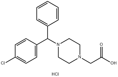 De(carboxymethoxy) Cetirizine Acetic Acid Dihydrochloride Structure