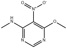 6-Methoxy-N-methyl-5-nitropyrimidin-4-amine 化学構造式