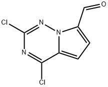 2,4-dichloropyrrolo[2,1-f][1,2,4]triazine-7-carbaldehyde, 1001353-82-7, 结构式
