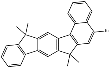 Benz[g]indeno[1,2-b]fluorene,-bromo-
7,13-dihydro-7,7,13,13-tetramethyl-,1001911-28-9,结构式