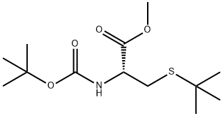L-Cysteine, N-[(1,1-dimethylethoxy)carbonyl]-S-(1,1-dimethylethyl)-, methyl ester,1002724-02-8,结构式
