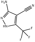 1H-Pyrazole-4-carbonitrile, 3-amino-5-(trifluoromethyl)- Struktur
