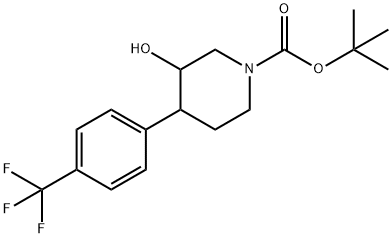 tert-Butyl 3-Hydroxy-4-[4-(trifluoromethyl)phenyl]piperidine-1-carboxylate Structure