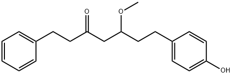 3-Heptanone, 7-(4-hydroxyphenyl)-5-methoxy-1-phenyl- Structure