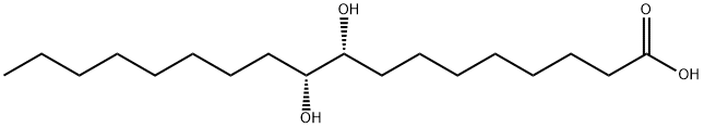 Octadecanoic acid, 9,10-dihydroxy-, (9R,10R)- Structure