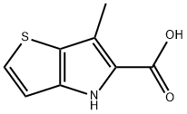 6-甲基-4H-噻吩并[3,2-B]吡咯-5-羧酸 结构式