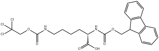 N-α-(9-Fluorenylmethoxycarbonyl)-N-ε-(2,2,2-trichloroethoxycarbonyl)-L-lysine Structure