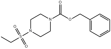 1-Piperazinecarboxylic acid, 4-(ethylsulfonyl)-, phenylmethyl ester,100876-73-1,结构式