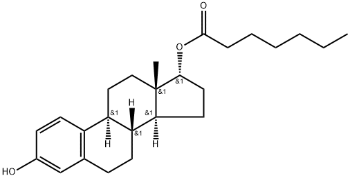 17α-Estra-1,3,5(10)-triene-3,17-diol-17-heptanoate Structure