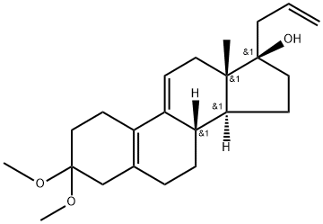 Estra-5(10),9(11)-dien-17-ol, 3,3-dimethoxy-17-(2-propenyl)-, (17β)- Structure