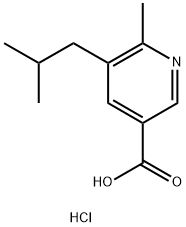 6-Methyl-5-(2-methylpropyl)pyridine-3-carboxylic Acid Hydrochloride Struktur