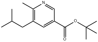 3-Pyridinecarboxylic acid, 6-methyl-5-(2-methylpropyl)-, 1,1-dimethylethyl ester Struktur