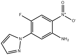 4-氟-2-硝基-5-(1H-吡唑-1-基)苯胺 结构式