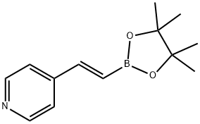Pyridine, 4-[(1E)-2-(4,4,5,5-tetramethyl-1,3,2-dioxaborolan-2-yl)ethenyl]- Structure