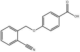 Benzoic acid, 4-[(2-cyanophenyl)methoxy]- Structure
