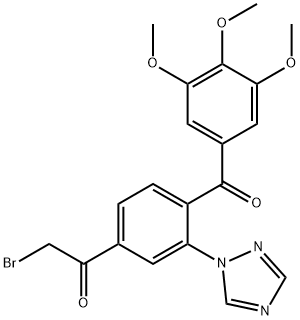 Ethanone, 2-?bromo-?1-?[3-?(1H-?1,?2,?4-?triazol-?1-?yl)?-?4-?(3,?4,?5-?trimethoxybenzoyl)?phenyl]?-