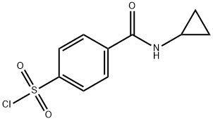 Benzenesulfonyl chloride, 4-[(cyclopropylamino)carbonyl]- Structure