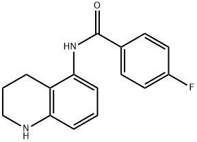 Benzamide, 4-fluoro-N-(1,2,3,4-tetrahydro-5-quinolinyl)- Structure