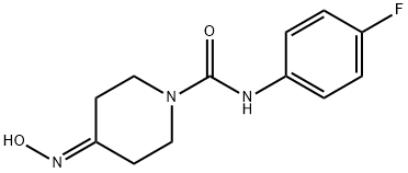 1-Piperidinecarboxamide, N-(4-fluorophenyl)-4-(hydroxyimino)- Struktur