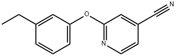 2-(3-乙基苯氧基)吡啶-4-腈, 1016887-17-4, 结构式