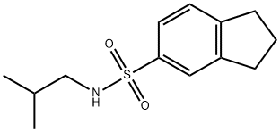 N-(2-Methylpropyl)-2,3-dihydro-1h-indene-5-sulfonamide 结构式