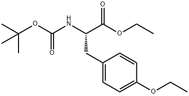 L-Tyrosine, N-[(1,1-dimethylethoxy)carbonyl]-O-ethyl-, ethyl ester Structure