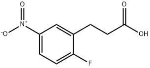 Benzenepropanoic acid, 2-fluoro-5-nitro- 结构式