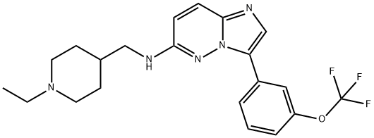 N-((1-ethylpiperidin-4-yl)methyl)-3-(3-(trifluoromethoxy)phenyl)imidazo[1,2-bl Dyridazin-6-amine Struktur