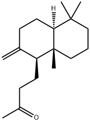 2-Butanone, 4-[(1S,4aS,8aS)-decahydro-5,5,8a-trimethyl-2-methylene-1-naphthalenyl]-,10266-75-8,结构式