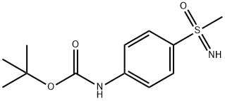 (4-(S-甲基磺酰亚胺基)苯基)氨基甲酸叔丁酯 结构式