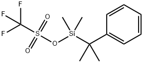 Methanesulfonic acid, 1,1,1-trifluoro-, dimethyl(1-methyl-1-phenylethyl)silyl ester Structure